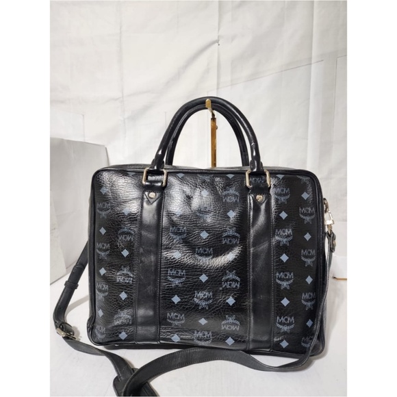 Authentic MCM Visetos Briefcase/Laptop Bag Black - Picture 4 of 15